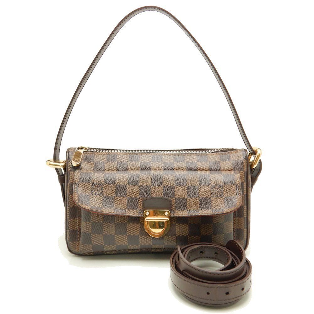 Louis Vuitton Damier Ravello GM Ebene Handbag Shoulder Bag Brown
